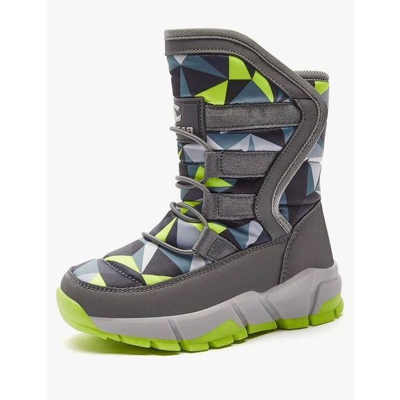 GUBARUN Kids Youth Snow Boots Winter Waterproof Slip Resistant Shoes SZ 1.5 - Picture 1 of 15